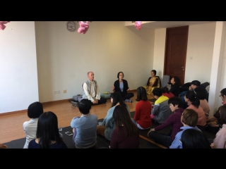 Srila madhusudan maharaja in chinese yoga studio