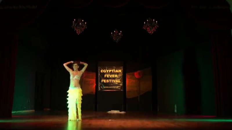 Jasirah of poland raks sharki, drum solo and belly samba on egyptian fever fes 14256