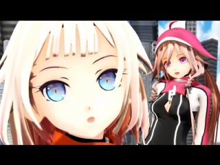 ☾☽ vocaloid вокалоид [mmd] glide ia daw and one daw (hd)