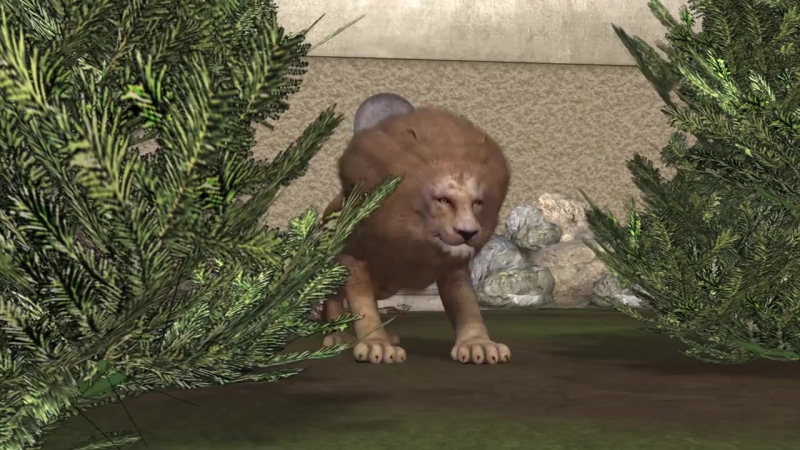 Компьютерная графика лев убивает человека одним ударом лапы (lion porn human with one paw swipe)