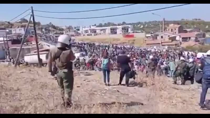 Нелегальные иммигранты на острове лесбос сожгли свой лагерь