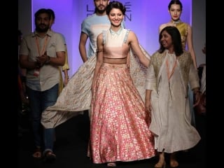 Miss universe urvashi rautela walks for designer riya kodali