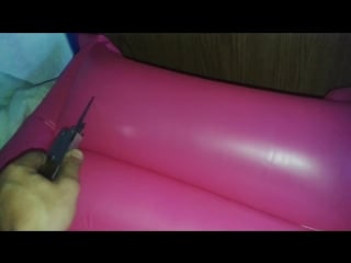 Pink air mattress popping