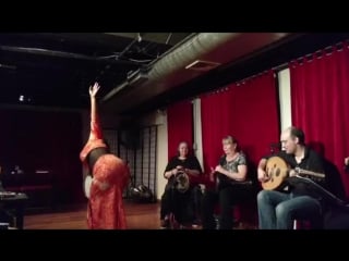 Alethea performs bellydance at jebon with carmine