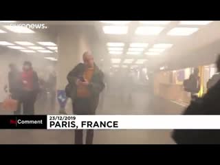 Paris manifestation surprise dans le métro parisien hier