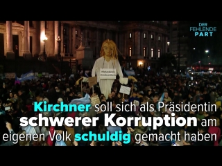 Tausende argentinier gingen in buenos aires gegen ihre ex präsidentin auf die strasse