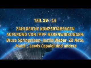 Zahlreiche konzertabsagen aufgrund von impf nebenwirkungen teil xv – 15