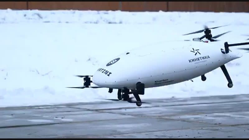 Модель городского аэротакси упала в сугроб на презентации в «сколково»