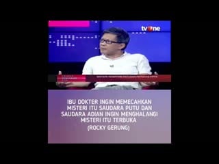 Dokter ani ingin memecahkan misteri petugas kpps, tetapi dihalangi kata rocky gerung