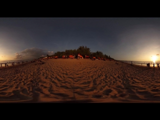 360 timelapse sunset at kuta beach, bali, indonesia