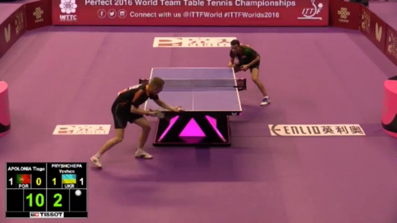 Tiago apolonia vs yevhen pryshchepa (2016 world championships)