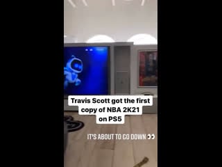 Travis really got one of the first printed copies of 2k21 for ps5 from ronnie 🔥