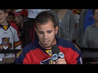 Miami marlins jose fernandez and mike dunn at florida panthers game