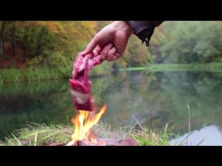 Лучший стейк! the ultimate steak! stone fried in the forest