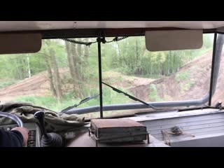 Tatra 813 8x8 cab view offroad v12 sound inside cabin