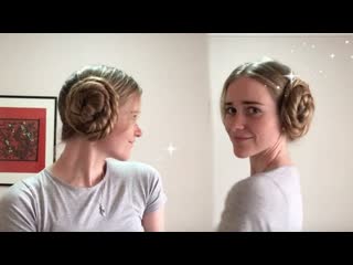 Princess leia space buns for extremely long hair