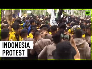 Students protest against fuel price hikes in indonesia