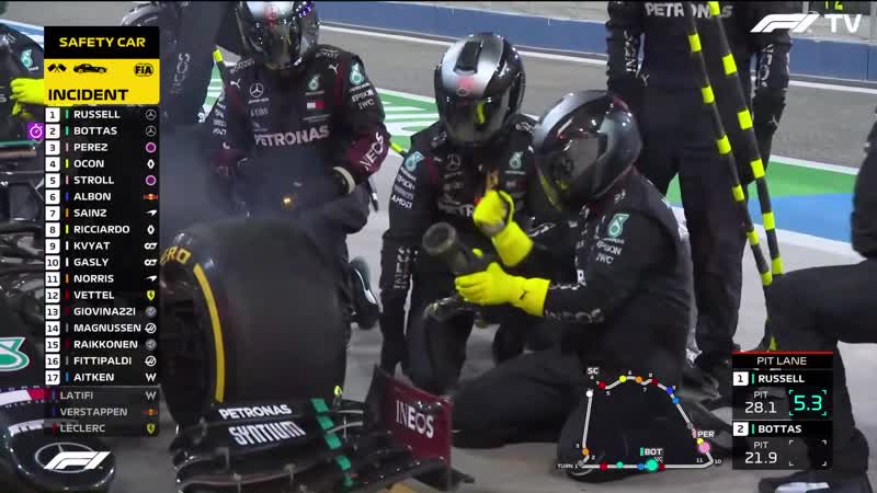 Неудачный пит стоп на гп сахира