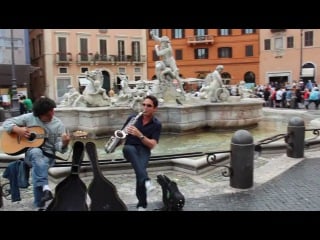 S jokes dave koz playing on the streets of italy (2013)
