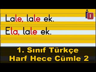 1 sınıf türkçe harf hece cümle 2