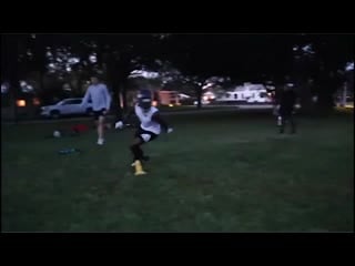 Hollywood brown gets work in late at night with lamar jackson! baltimore raven