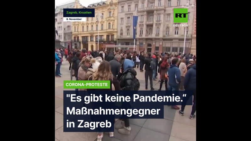 Es gibt keine pandemie massnahmengegner in zagreb