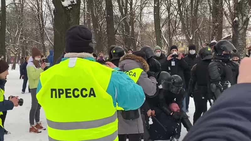 Молодые протестующего