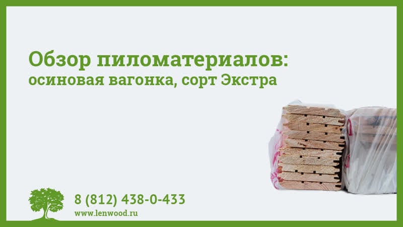 Осиновая вагонка, сорт экстра (живой обзор пиломатериалов)