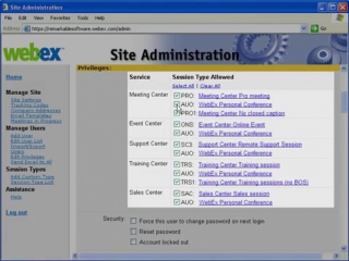 Webex site admin user accounts overview