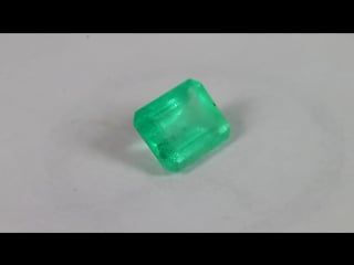 Medium deep spring green carats natural colombian emerald cut!