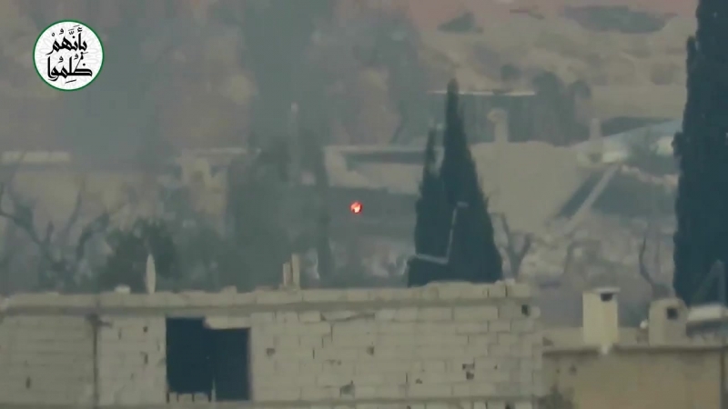 Бульдозера саа из птрк tow боевиками сса,восточная гута,провинция дамаск