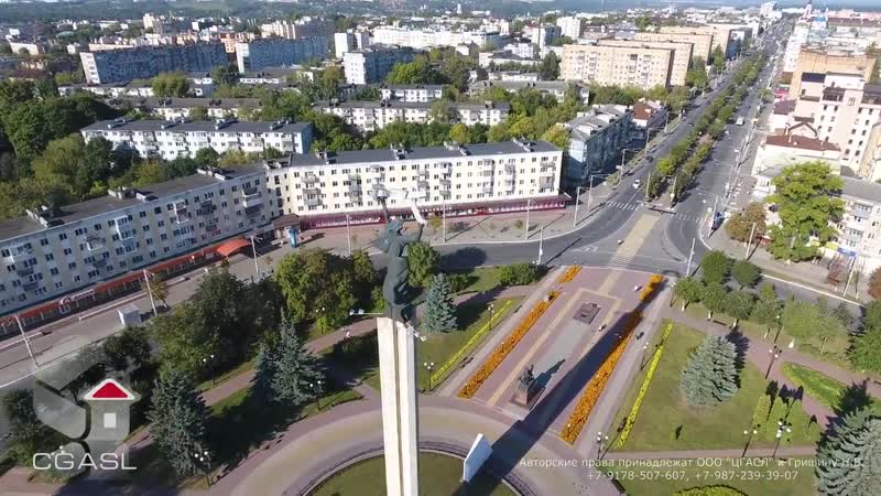 Аэросъемка города калуга aerial view of the city of kaluga