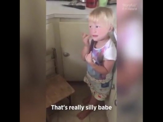 "little girl turns sister into a zebra when you love zebras so much, you turn your sister into one "