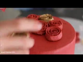 Buttercream rose covered valentines cake rosie's dessert spot