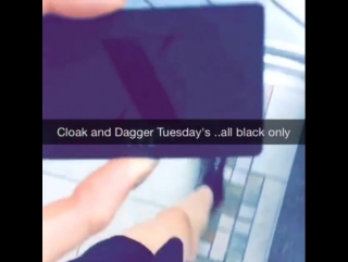 Daveigh chase on instagram "black on black on black @xcloakanddaggerx @adambravin see u soon 👯💀"