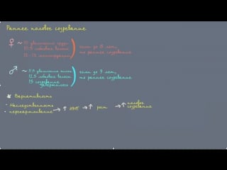 Раннее половое созревание