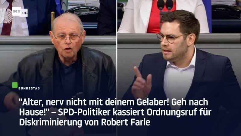 Spd politiker kassiert ordnungsruf für diskriminierung von robert farle