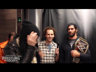 Seth rollins interview paige kevin owens interrupt sam roberts