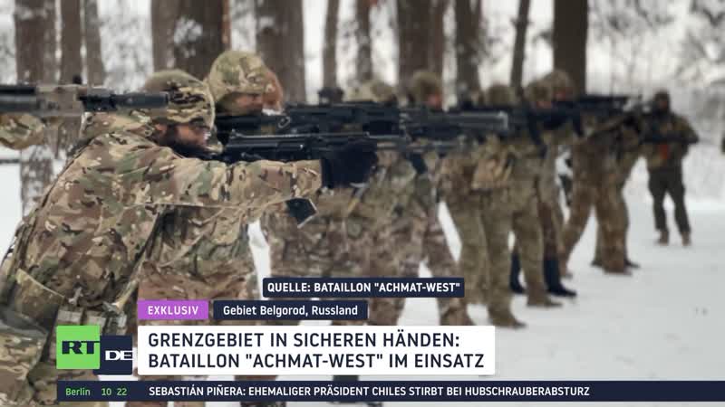 Exklusiv tschetschenisches bataillon "achmat west" beim einsatz