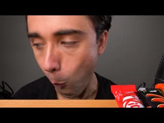 Asmr chocolate candy bars eating sounds (hershey’s, snickers, kitkat, twix, porn, mars, lion)