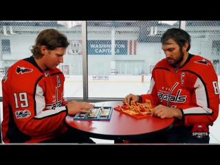 Nicklas backstrom and alex ovechkin faceoff in a game of guess who