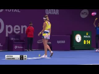@sabalenkaa stepping on the gas early those forehands qto2020