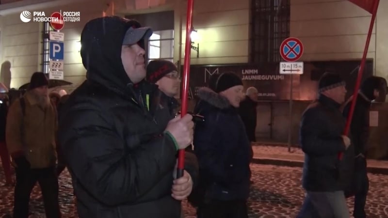 Митинг за русский язык в латвии