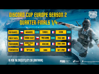 Discord cup europe season 2 quarter finals 1/4 france/kazakhstan/czech republic/slovakia/italy