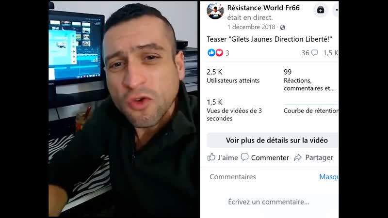 007 (2018 déc) teaser direction liberté initial union gilets jaunes live facebook 01 décembre 2018