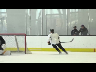 Boston bruins practice video(patrice bergeron#37 and tukka rask#40)