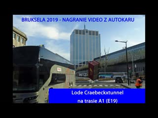 Bruksela 2019 nagranie video z autokaru