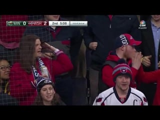 Alex ovechkin beats dubnyk with one timer