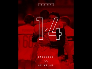 Sassuolo 1 4 ac milan, serie a tim 2018/19