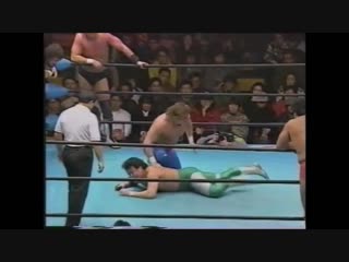 Steve williams/johnny ace/johnny smith vs giant baba/mitsuharu misawa/kenta kobashi